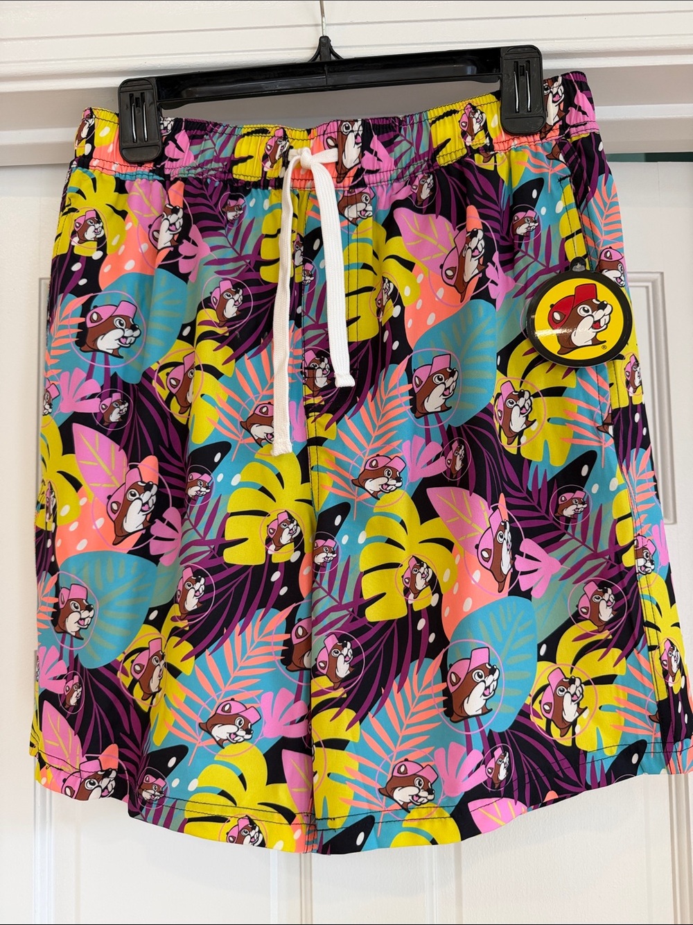 Men's Multicolor Tropical Character Swim Trunks NWT
